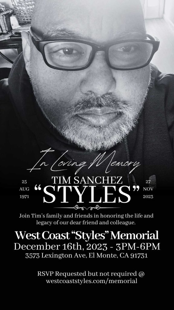 Tim Sanchez Memorial RIP 1971 - 2023