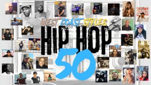 Images for the Hip Hop 50 feature on West Coast Styles with pictures of Hip Hop artists over the last 50 years.